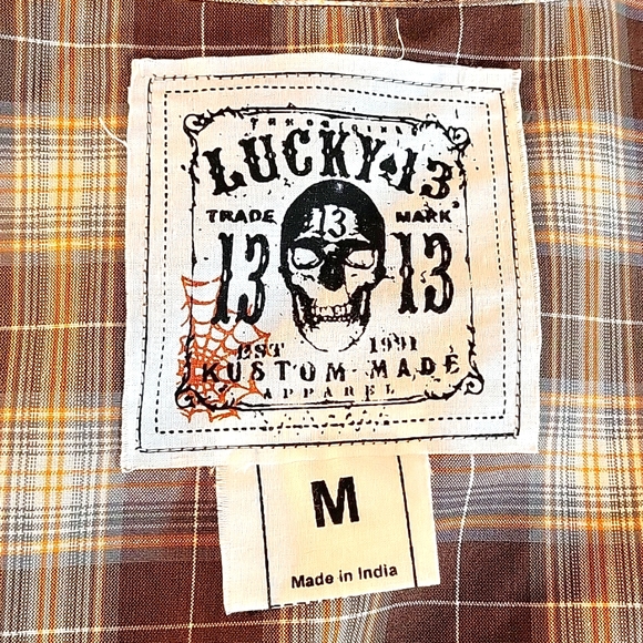 Lucky 13 Retro Style Plaid Top - Picture 4 of 6